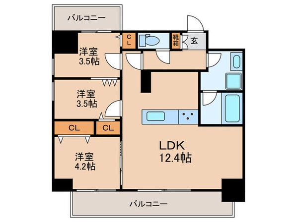 Modern Palazzo博多駅東の物件間取画像